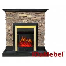 Камінокомплект IDaMebel Gemma Brown Majestic Brass